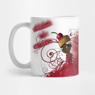 African American Girl with a Cherry Cake Hat Mug